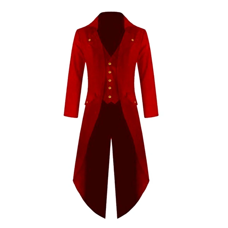 

2019 New Autumn Winter Windbreaker Long Blazer Men's Coat Jacket Solid Color Punk Retro Tuxedo Male Dress Suit Plus Size 4XL