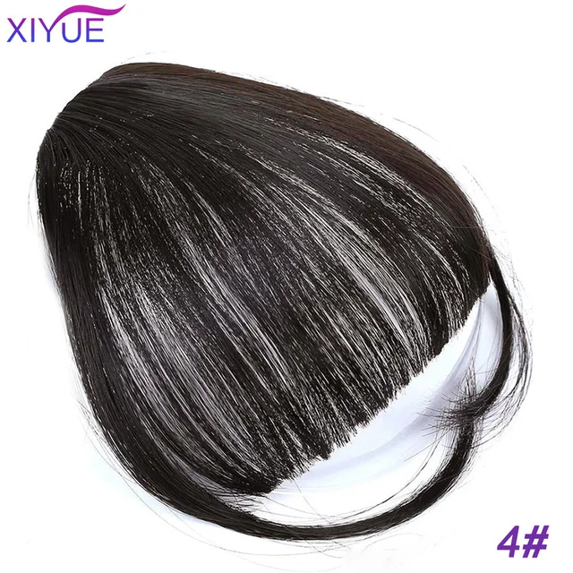 Black/Light Brown Clip In Hair Bangs Hairpiece Accessories Synthetic Fake Bangs Clip In Hair Extensions Clip In Hair Pieces P6/613