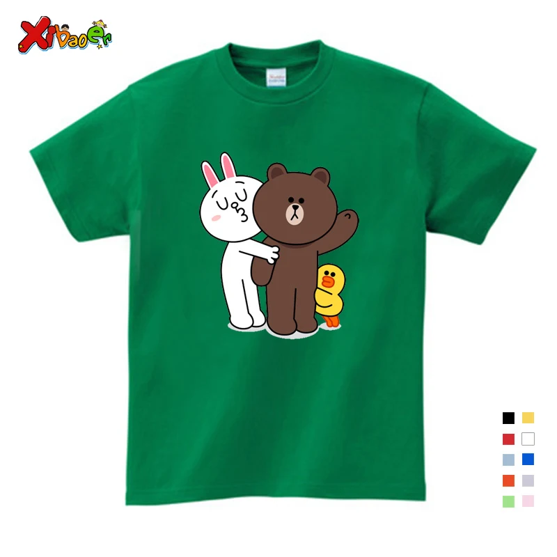 T-shirt Детские зимние толстовки с капюшоном; детские толстовки из хлопка премиум-класса; Модный милый мультяшный принт с кроликом; свитшоты; От 2 до 8 лет - Цвет: T-shirt