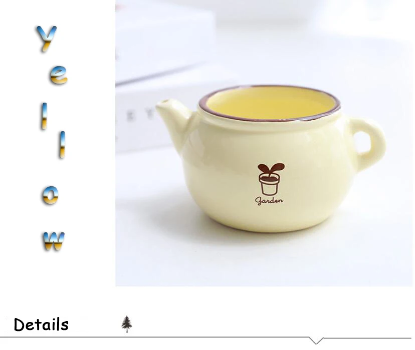 TECHOME многоцветный креативный керамический чайник в форме сеялки милый чайный цветочный горшок Домашний Настольный мини-горшок для украшения растений