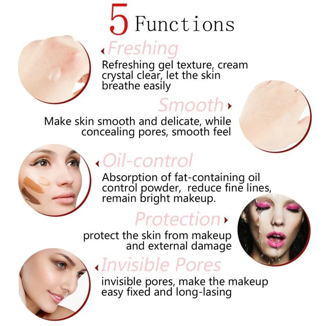 Magic Invisible Pore Makeup Primer Pores Disappear Face Oil control Make Up Base Contains Vitamin A