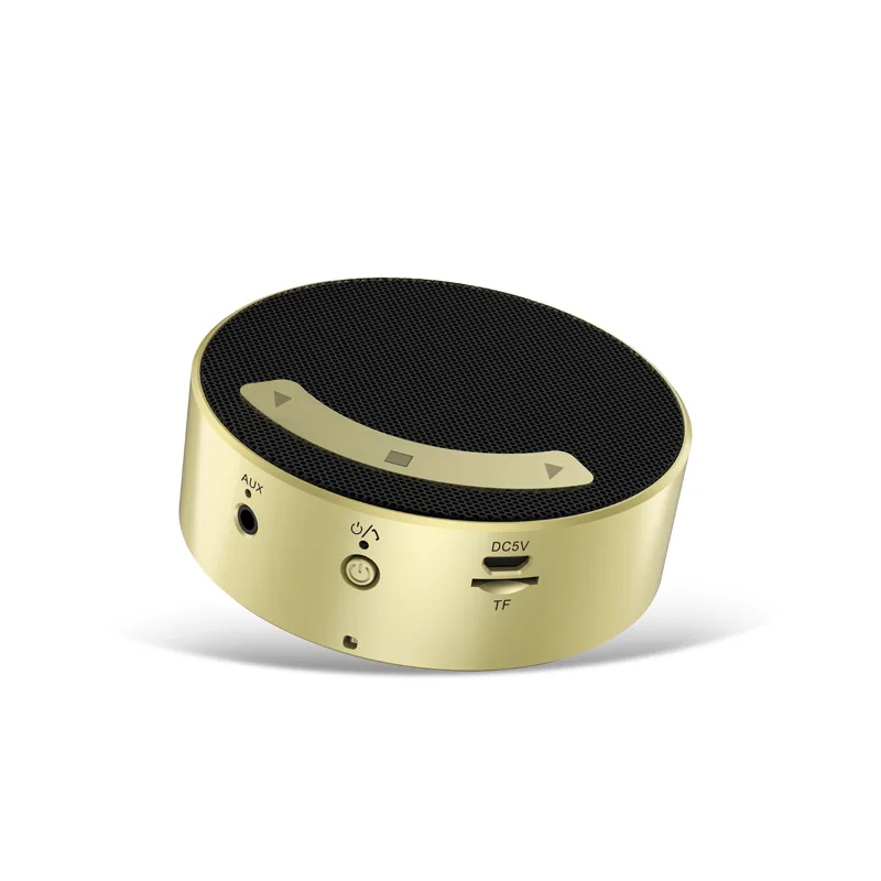 Золотой Металлический Bluetooth портативный динамик с сабвуфером мини музыка беспроводной компьютерный динамик музыкальный центр Caixinha De Som HoparlorF4025A - Цвет: Золотой
