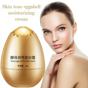 

30g Yeast Eggshell Mask Cream Yeast Egg Shell Hydrating Face Moisturizing Whitening Skin Cream Sleep Care Cream Mask Veil M F1L6