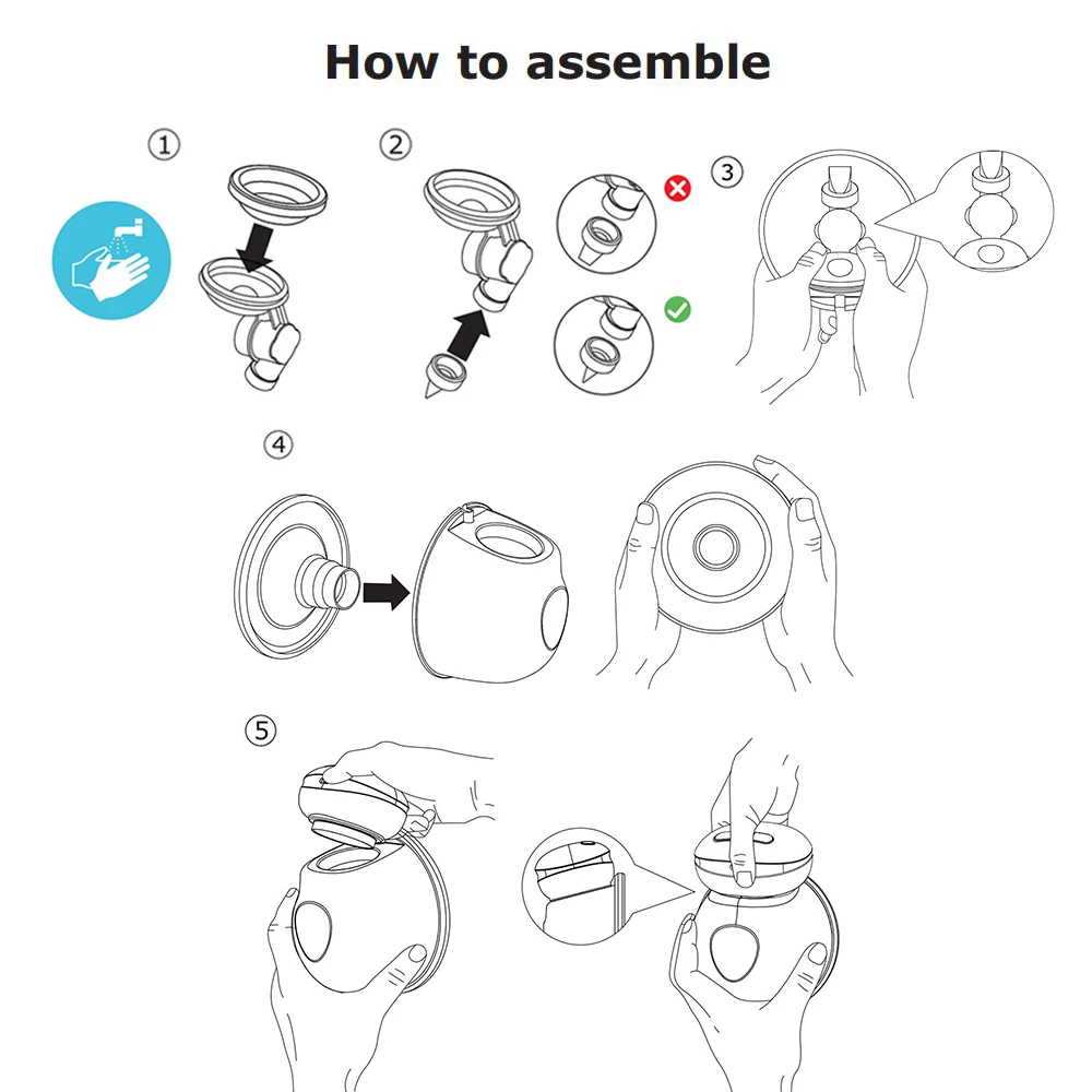 YOUHA Breast Pump Wearable Hands Free Electric Breast Pumps Milk Extractor BPA-free Babies Accessories Newborn Baby Bottles 3