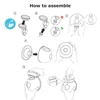YOUHA Breast Pump Wearable Hands Free Electric Breast Pumps Milk Extractor BPA-free Babies Accessories Newborn Baby Bottles 3