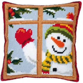 

snowman Brothers Latch Hook Rug Carpet Kit DIY Cross Stitch Thread Mat Needlework Yarn Cushion Embroidery Home Decor