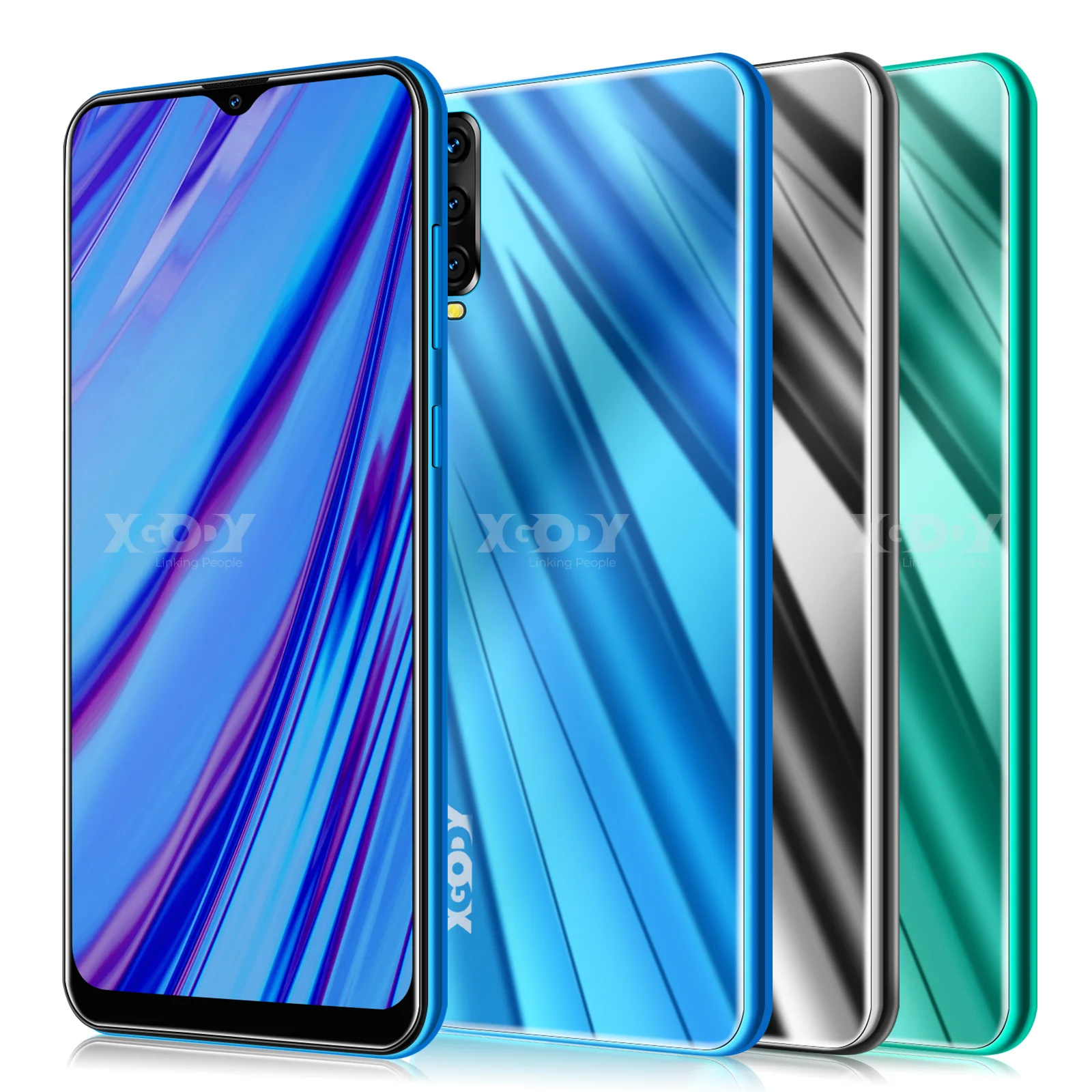 XGODY A90 3g смартфон 6,5" 19:9 Android 9,0 2 Гб ОЗУ 16 Гб ПЗУ MT6580 четырехъядерный процессор Две сим-карты gps WiFi мобильный телефон сотовый телефон