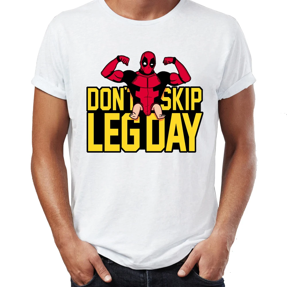 

Men's T Shirt Don't Skip Legday Deadpool Funny Awesome Artwork Printed Tee