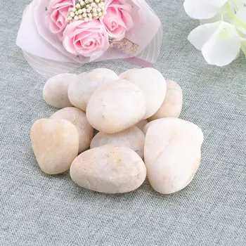

1 Bag of DIY Stones Hand-painted Colored Drawing Polishing 1000G Stones Rocks Pebbles for Crafts Adornment DIY 1000g