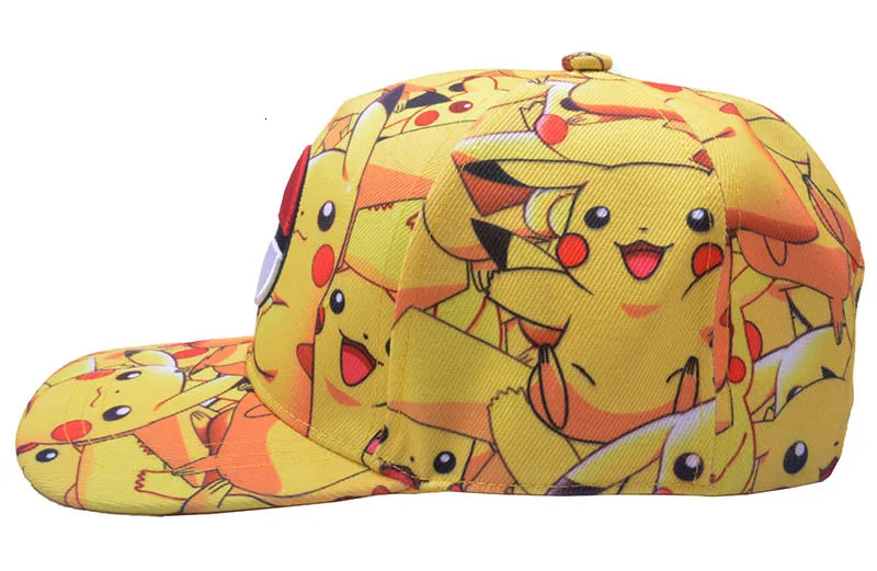 Бейсболка Pocket Monster Pikachu, бейсболка с регулировкой, бейсболка в стиле хип-хоп с вышивкой для мужчин и женщин
