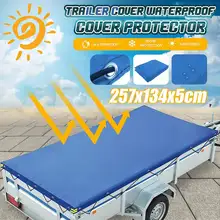 Cobertura de reboque dobrável camper de viagem ao ar livre impermeável à prova de vento dustproof capa protetora lona dossel com corda anti-uv