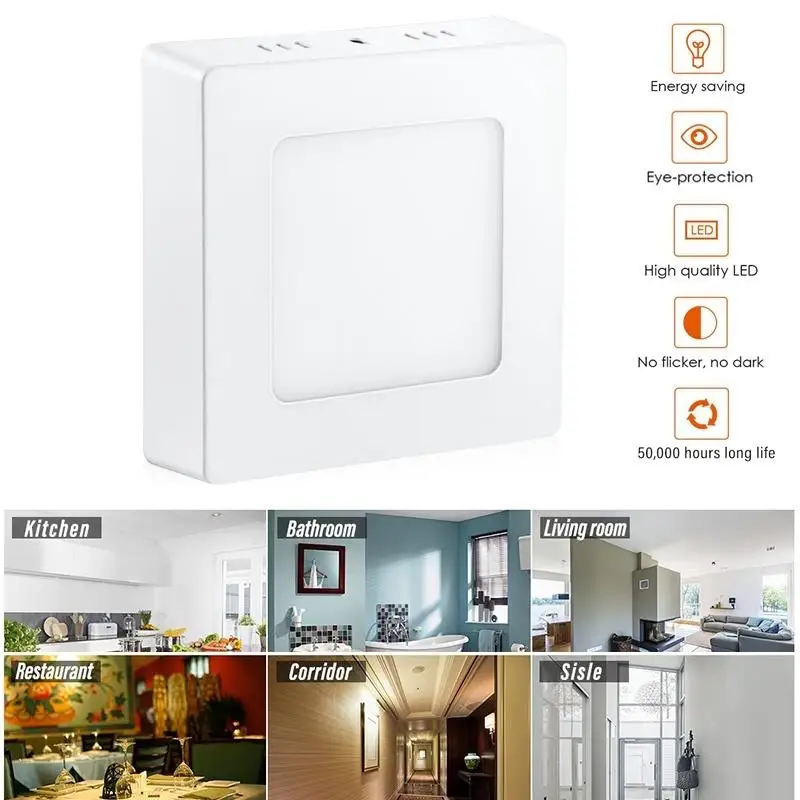 

Durable LED Round Downlight Warm Light Room Super Store Led Downlight 18w Square Exhibition Flashlight Market Office Concealed