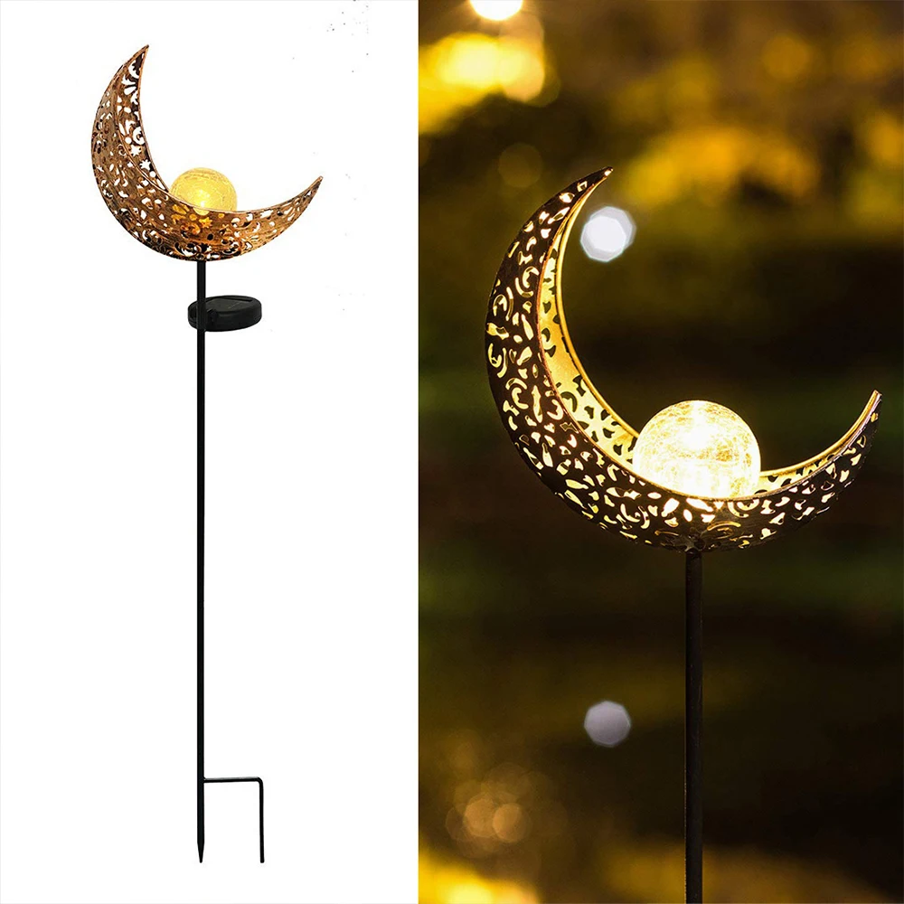 

Hollow Solar Lawn Light Creative Sun Moon Flame Shape Waterproof Landscape Ground Projection Light For Garden Courtyard Decor