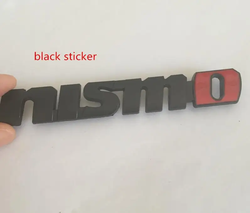 10 шт. Металлическая Эмблема NISMO логотип автомобиля эмблема на решетку радиатора боковой задний щиток багажник стикер Гриль значок для автомобильного стайлинга авто аксессуары - Название цвета: black sticker