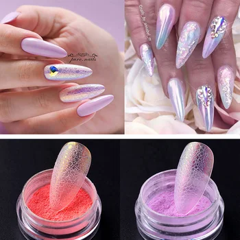 

0.2g Ice Aurora Nail Powder Shimmer Ice Transparent Mirror Nail Glitter Dust DIY Dip Nails Powder DIY Nail Art Decorations