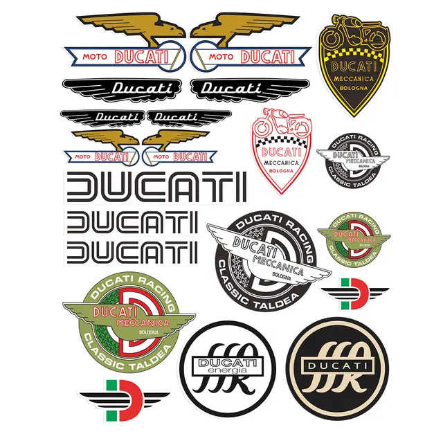 1 conjunto reflexivo ducati adesivo decalque do vintage monstro scrambler italiano logotipo para ducati multistrada desempenho 821 620 4