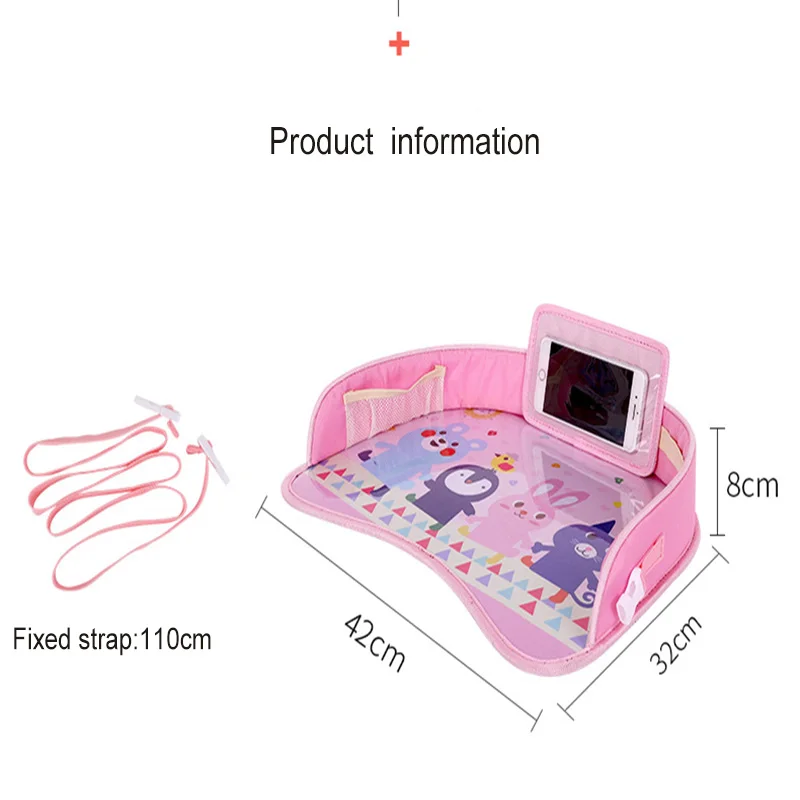 Многофункциональный мультяшный детский автомобильный безопасный поднос для сиденья Водонепроницаемый держатель для коляски детский стол пищевой стол для напитков поднос детские автомобильные аксессуары