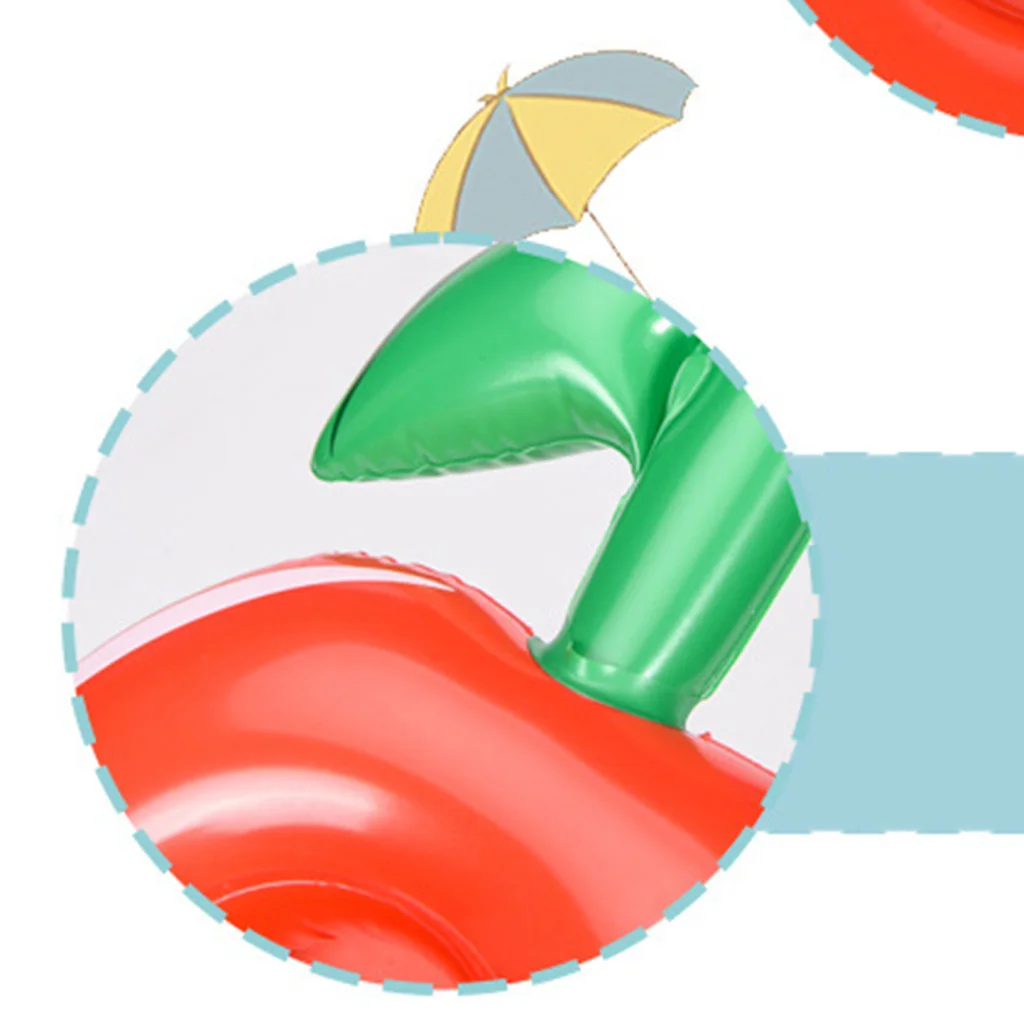 Cute Drink Bottle Seat Cherry Cup Holder Kids Water Beach Toy Floating Inflatable Coasters