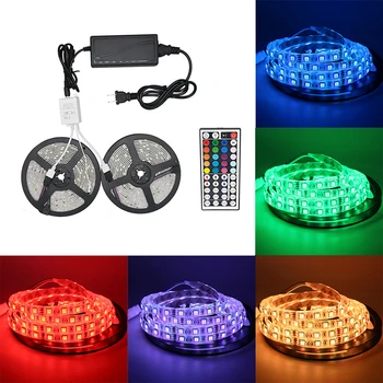 

15pcs/set Home Multifunction RGB LED Strip Lights Kitchen Lighting Party Easy Install Under Cabinet Waterproof Remote Control