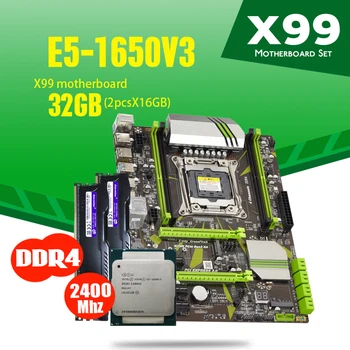 

atermiter X99 D4 motherboard set with Xeon E5 1650 V3 LGA2011-3 CPU 2pcs * 16GB = 32GB 2400MHz DDR4 memory radiator
