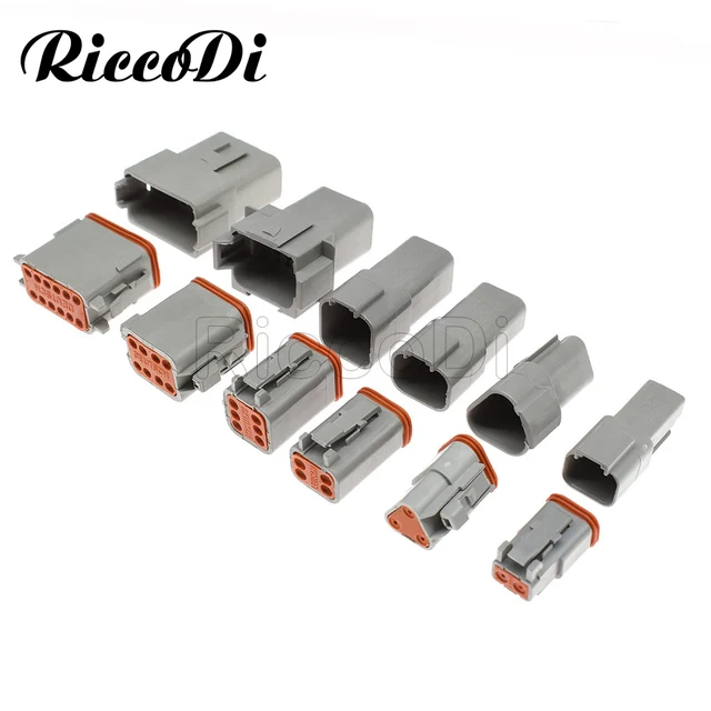 96 PCS Deutsch DTP Connector Kit - 2 Pin Waterproof, 12 Gauge, 25A (12 Sets)