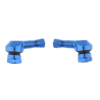 

16 Pieces Valve Extenders Tire Stem Extension 90 Degree Angle Wheel Adapters for Car Motorcycle Bike Truck (Silver + Blue)