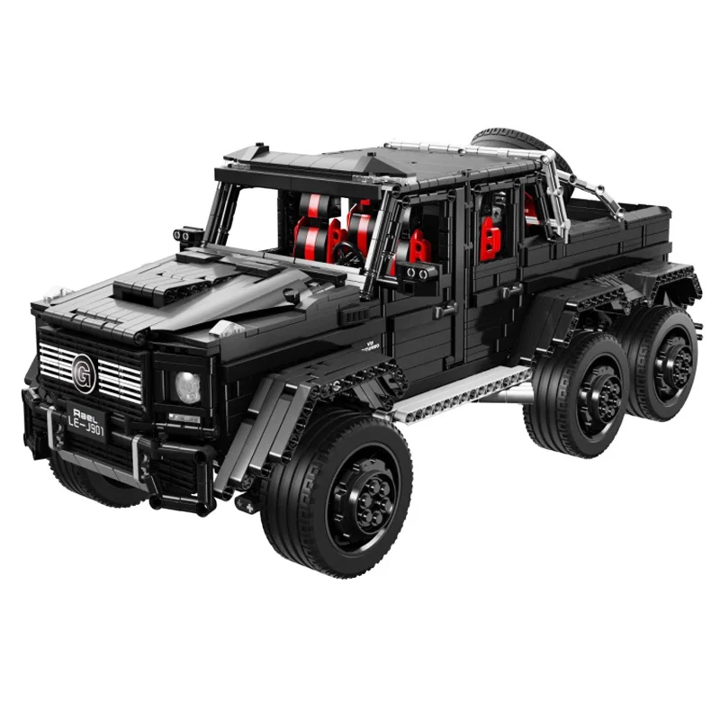 LE-J901 3300 шт. техническая серия RC автомобиль MOC 2425 G63AMG 6X6 LAND крейсер модель строительные блоки кирпичи автомобили игрушки для детей - Цвет: J901 black