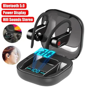 

TWS Bluetooth Earphone IPX5 Waterproof Sports Headphones Bluetooth 5.0 LED Display Screen with Portable Charging Case