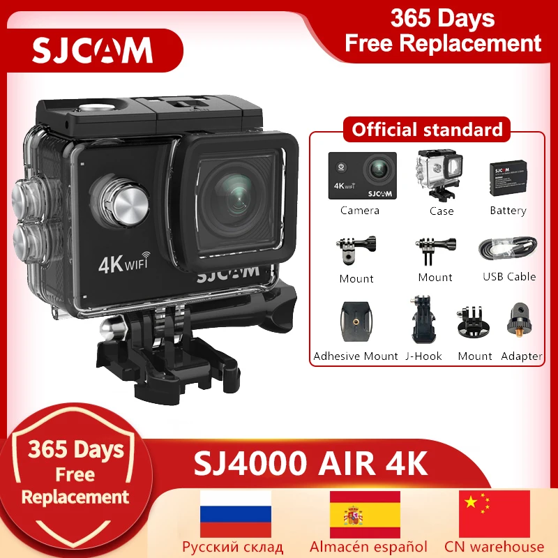 4K Action Camera SJCAM SJ4000 AIR Full HD Allwinner 4K 30FPS WIFI 2.0" Screen Mini Helmet Waterproof Sports DV Camera|Sports & Action Video Camera| - AliExpress