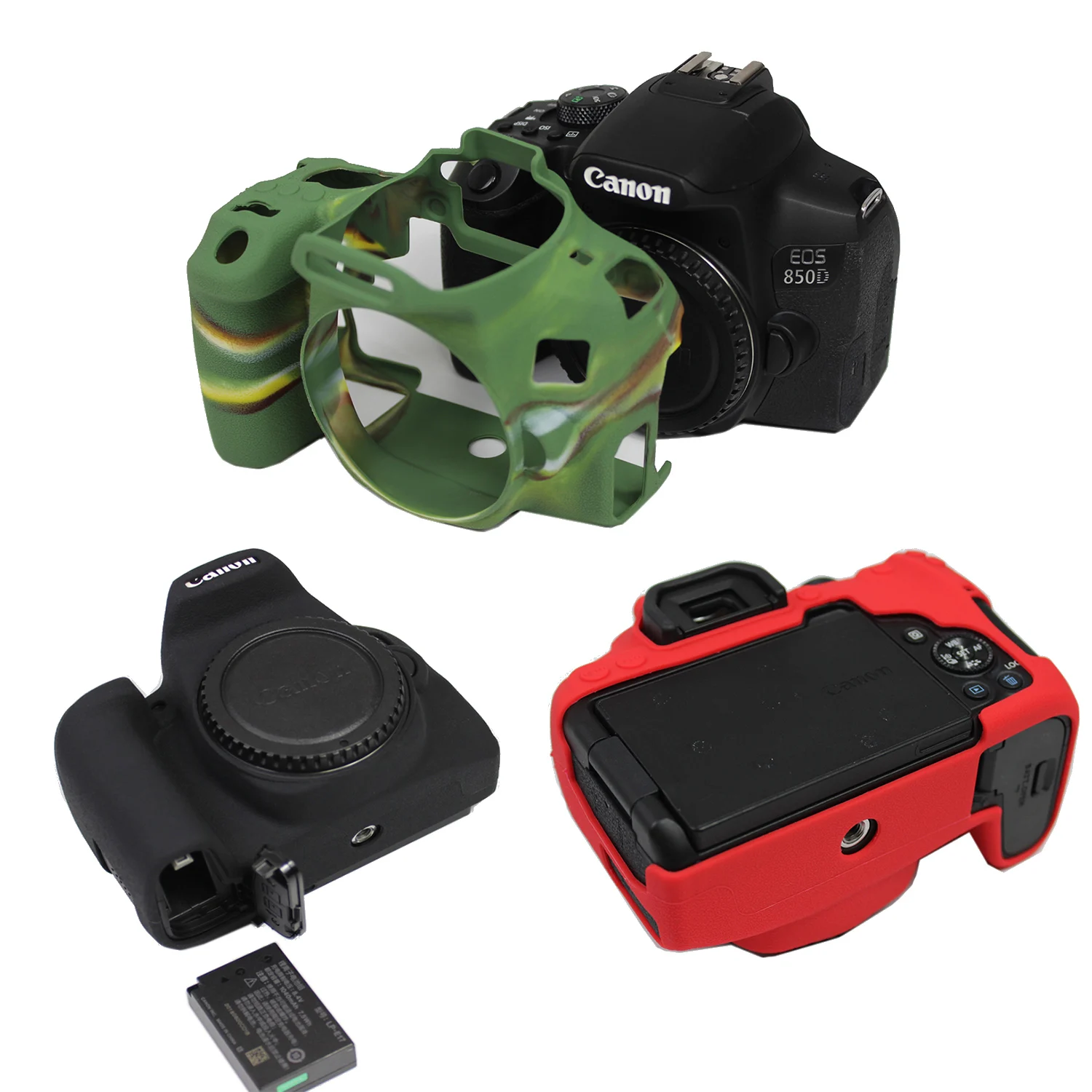 Gomma Di Silicone Della Cassa Della Macchina Fotografica Del Sacchetto Della Copertura Per Canon 850D Dslr Macchina Fotografica Digitale Corpo Di Prot