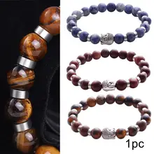 Мода буддийский Будда медитация Бусы Браслеты с головой Будды для мужчин состояние мужчин t ювелирные изделия молитва бусины браслет желтый