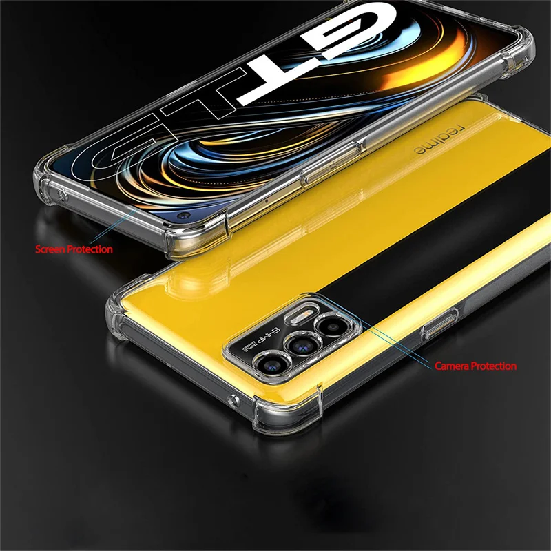 Transparent Silicone Phone Case with Finger Ring Grip