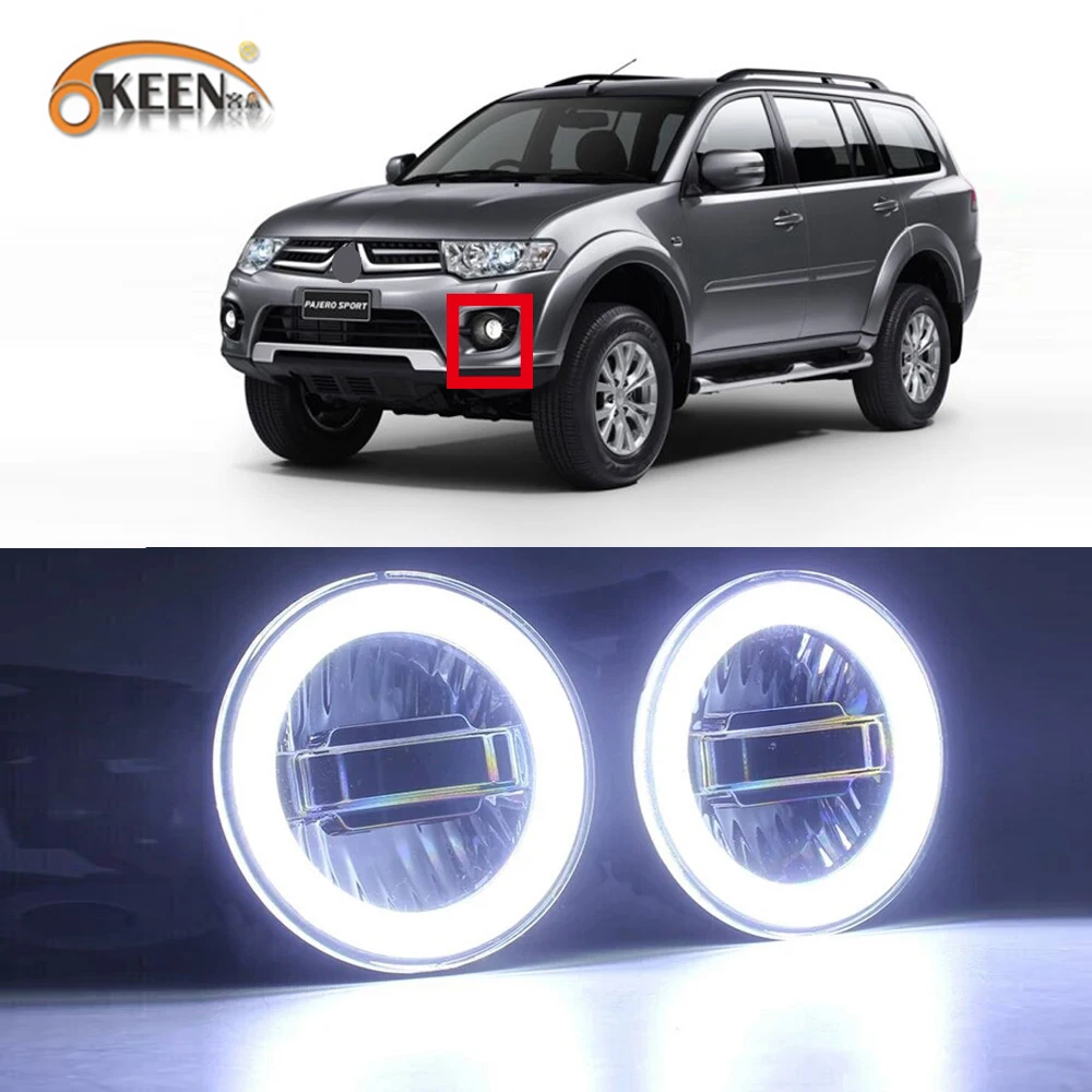 3-в-1 функции для Mitsubishi Montero Pajero Sport 2013-2019 авто LED Ангельские Глазки дневной ходовой
