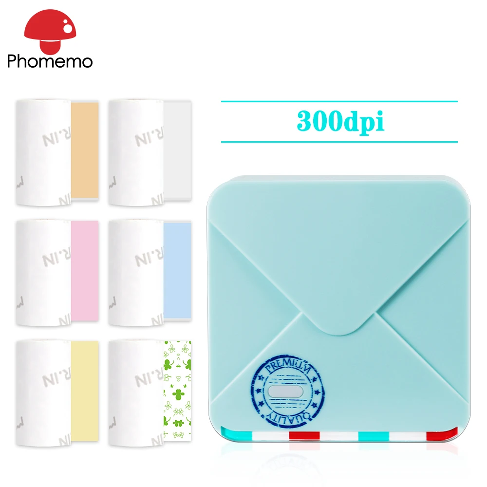 

Portable Phomemo M02S Mini Thermal Printer Wireless Bluetooth Portable 300dpi HD Multifunctional Printer High Quality Printer