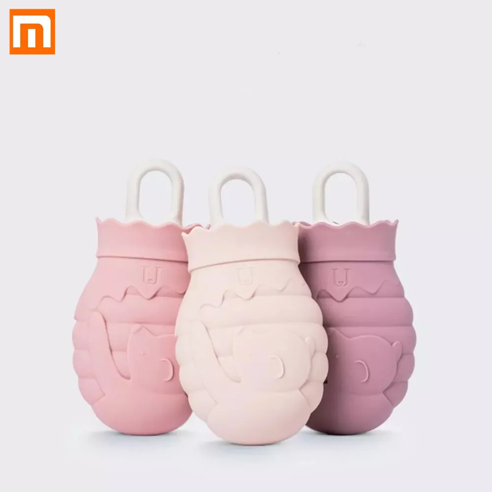 

New Xiaomi Hot Water Bag Mini Silicone Bottle Winter Heater With Knitted Cover Portable Hand Warmer