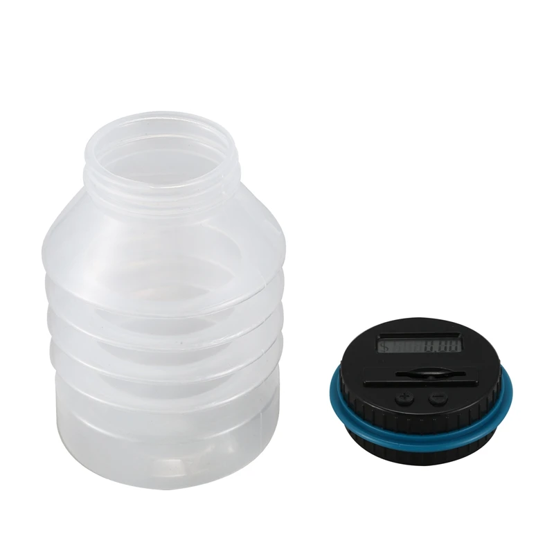 HOT 1.8L Shrinkable Piggy Bank Counter Coin Money Saving Box Electronic Digital LCD Counting Jar Coins Storage Box