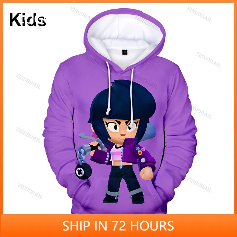 

BIBI Brawls Children's Crow Shoot Game 3D Print Hoodie Womens Clothing Sweatshirts Star Women Kids Leon Tops 2021 Boys Girls