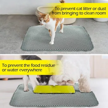 

30 * 30cm Double Layer Cat Litter Pad Pet Cat Litter Mat Floor Cleaning Antifouling Mat Hot