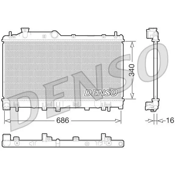 Радиатор охлаждениямКПП\ Subaru Legacy 2.0-2.5i 09 DENSO DRM3601