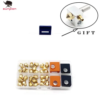 

3D printer Parts MK10 Nozzle 0.2mm 0.3mm 0.4mm 0.6mm 0.8mm 1MM Copper M7 Threaded Part For Extrusion 1.75mm Filament Brass