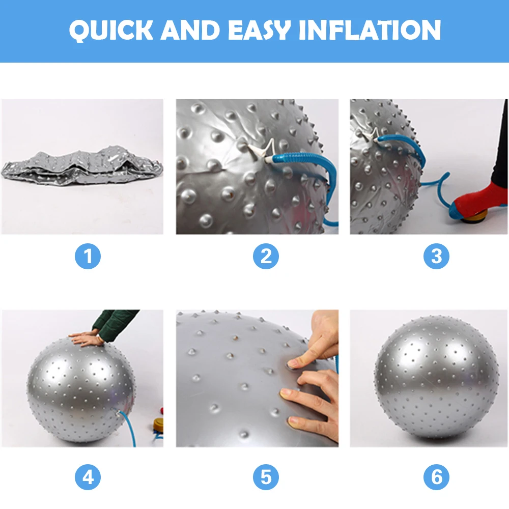55cm/65cm/75cm/85cm Point Massage Ball Yoga Ball with Pump Hedgehog Fitness Balls Fitball Pilates Balance Training Sport GYM yoga ball