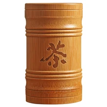 Лучшая ручная работа бамбуковая чайная канистра для специй коробка для хранения бутылка-органайзер чайный набор в коробке-L