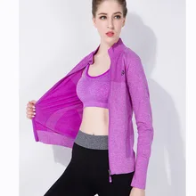 Для бега на открытом воздухе Спорт с длинным рукавом повседневное пальто Топы женские быстросохнущие Йога Фитнес костюм с капюшоном кардиган на молнии куртка