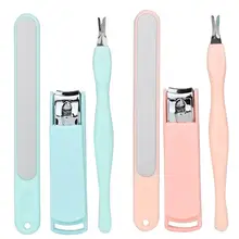 Новинка, 3 шт., ножницы для стрижки ногтей из нержавеющей стали, пинцет для пинцета, маникюрные наборы из нержавеющей стали