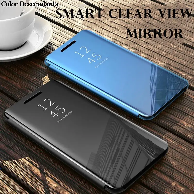 Magnetic Smart Mirror Case For Samsung A52 4G A52S 5G A51 4G A52 Flip Case Etui leather wallet case leather case smart mirror flip case phone case leather phone case