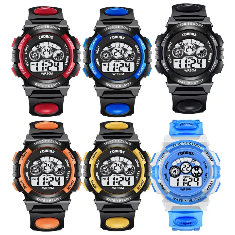 Flash Sale Reloj electrónico de pulsera de deporte resistente al agua con alarma para niños 5 * 0LdJl5WGVZ1