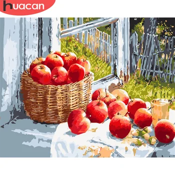 

HUACAN Paint By Number Food DIY Pictures By Numbers Fruit Kits Hand Painted Painting Art Drawing On Canvas Gift Home Decor