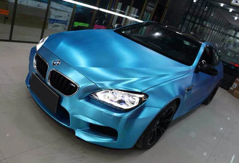 Light Blue Brushed Metallic Wrap Sticker-2