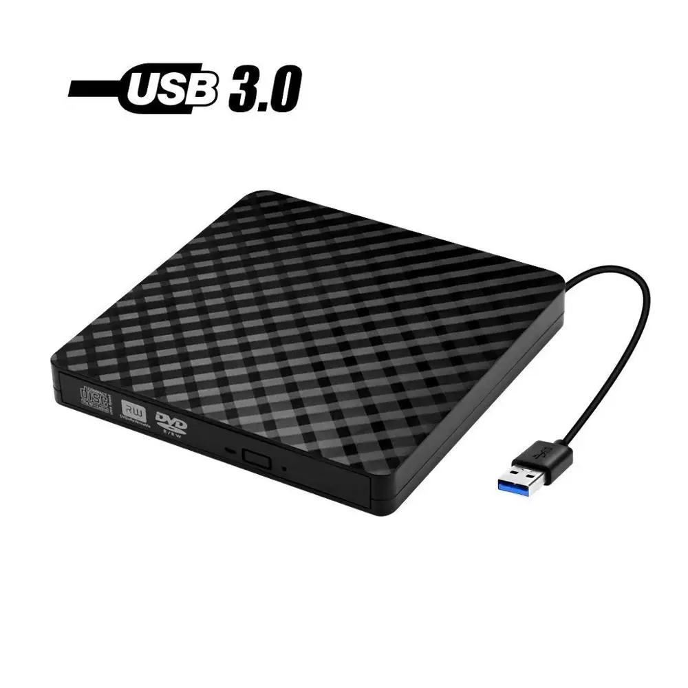 Внешний DVD привод USB3.0 Тип C DVD RW CD Rewriter горелки портативный оптический привод плеер для ПК ноутбука Mac OS Windows 10 7 8 XP - Цвет: USB3.0 Black