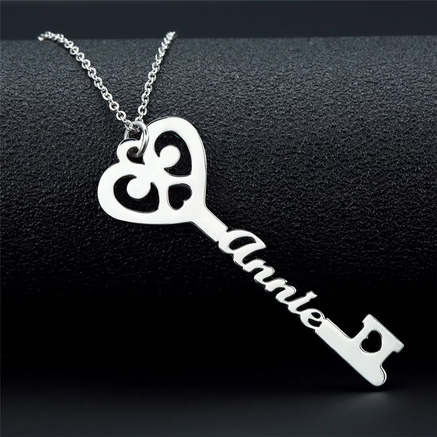 Ожерелье с именем от New to Key женское ожерелье из нержавеющей стали золотое